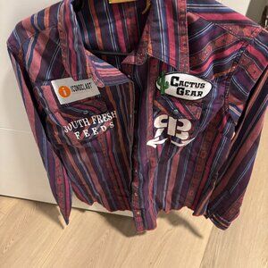 Wrangler Rodeo Contestant Shirt with sponsor patches etc